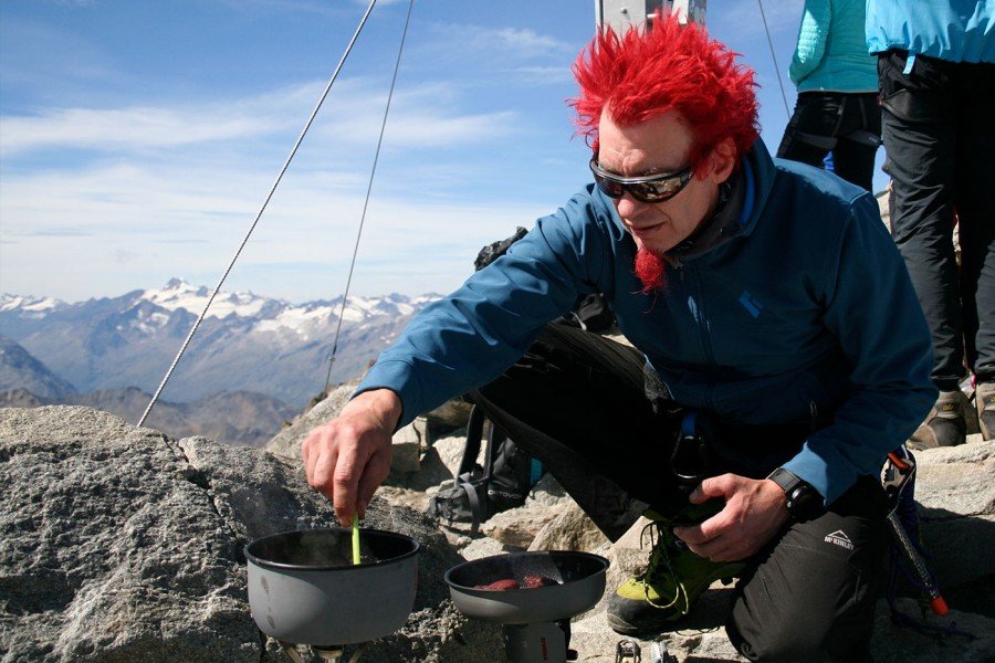 Stefan Opgen-Rhein kocht auf dem Gipfel