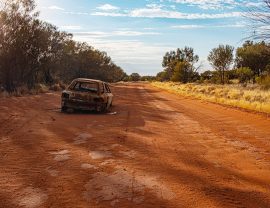 Autowrack im Outback Australien