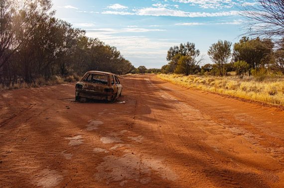 Autowrack im Outback Australien