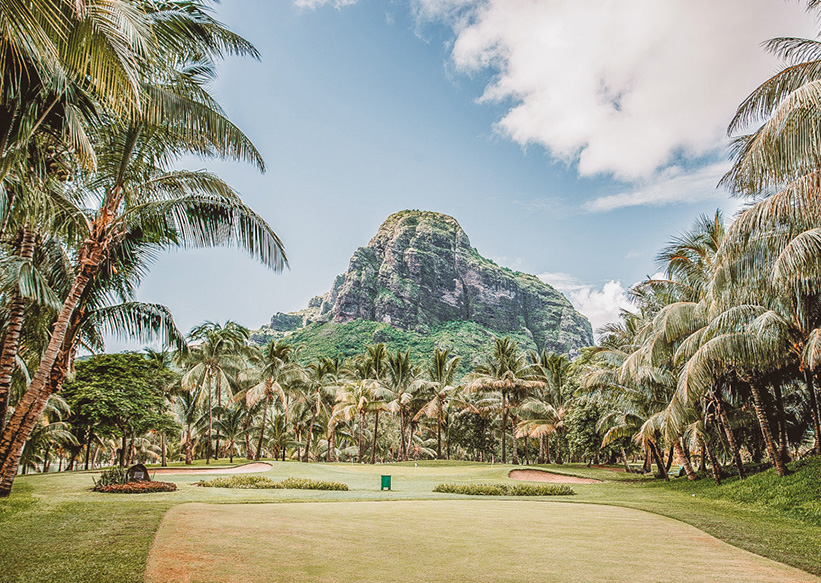 Golf spielen auf Mauritius - Berg Le Morne 